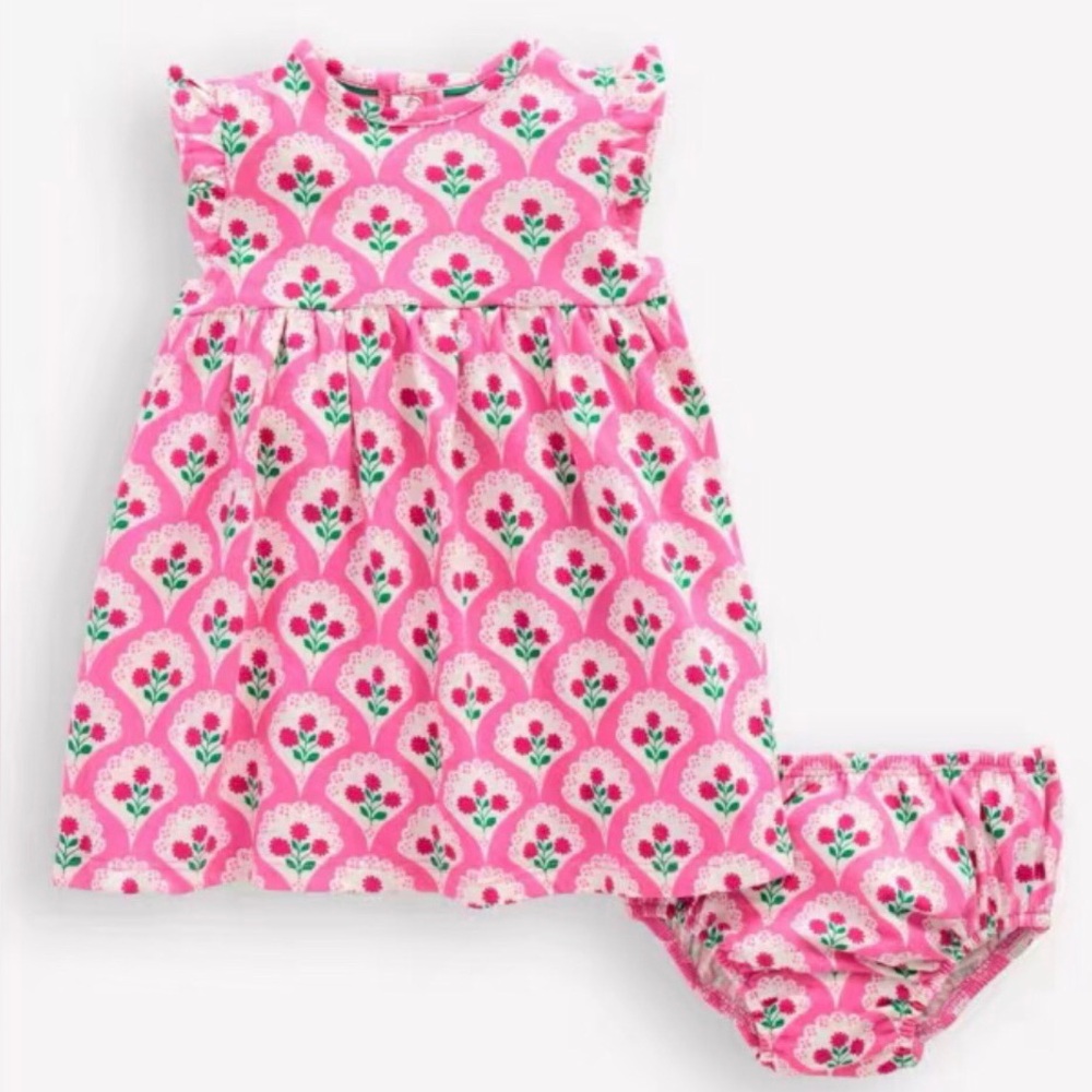 NWOT Baby Boden Frill Sleeve Dress
